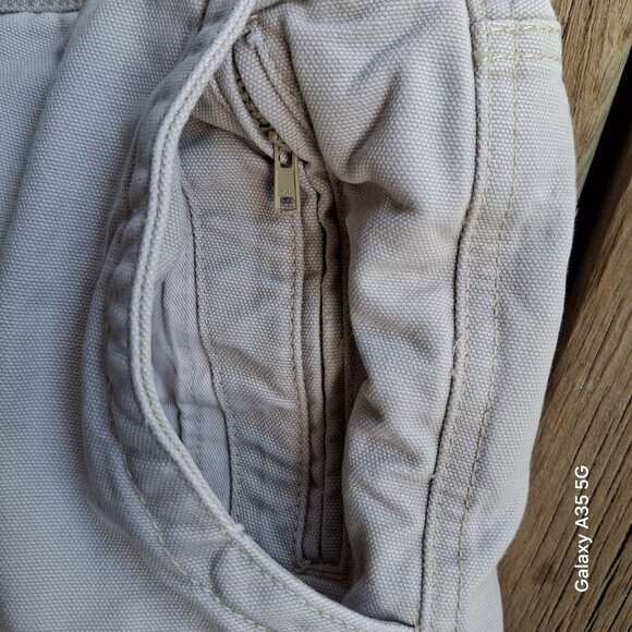 Eddie Bauer Mens Work Heavy Duty Khaki Cargo Pants Size 40X30 Cotton Fabric - Picture 9 of 14